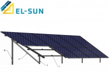 Saulės elektrinės montavimo sistema ant žemės