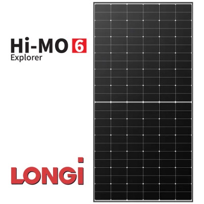 Longi Solar 430 W saulės modulis su juodu rėmu